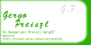 gergo preiszl business card